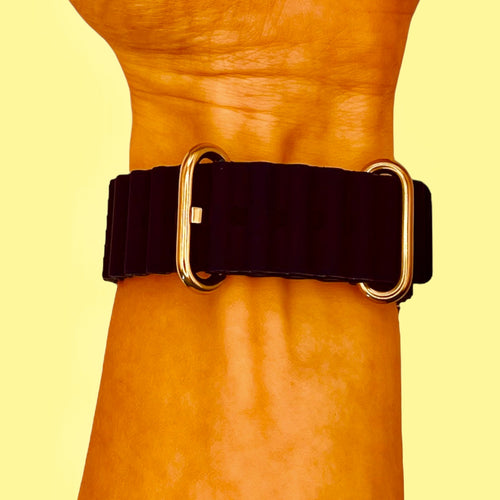 black-ocean-bands-huawei-watch-gt4-46mm-watch-straps-nz-ocean-band-silicone-watch-bands-aus