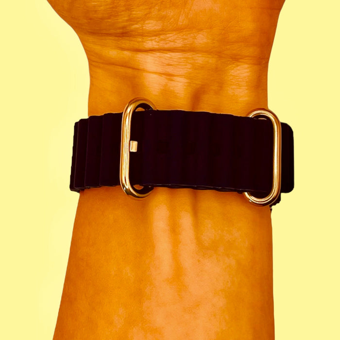 black-ocean-bands-garmin-forerunner-745-watch-straps-nz-ocean-band-silicone-watch-bands-aus