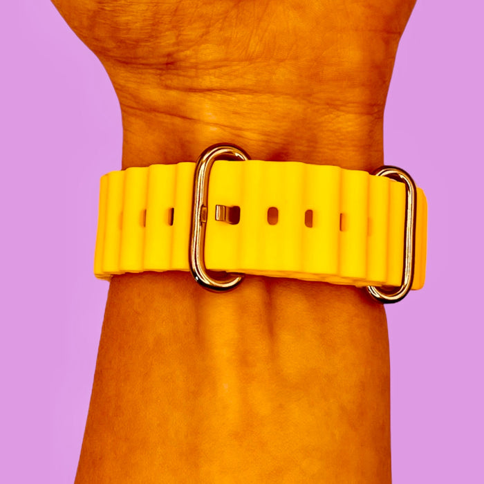 yellow-ocean-bands-samsung-galaxy-watch-6-(44mm)-watch-straps-nz-ocean-band-silicone-watch-bands-aus