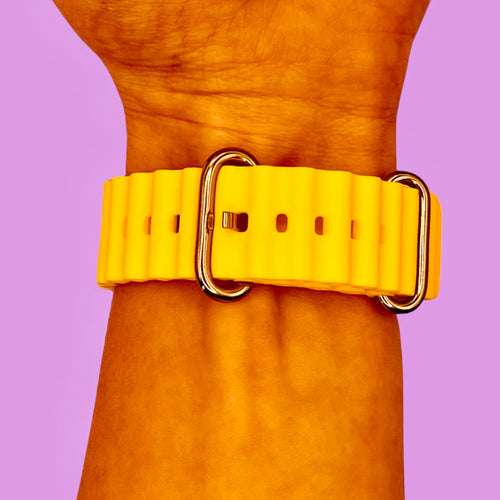 yellow-ocean-bands-garmin-instinct-watch-straps-nz-ocean-band-silicone-watch-bands-aus