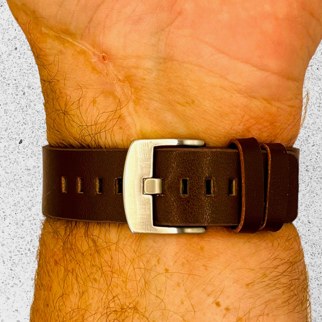 brown-silver-buckle-samsung-galaxy-watch-3-(41mm)-watch-straps-nz-leather-watch-bands-aus
