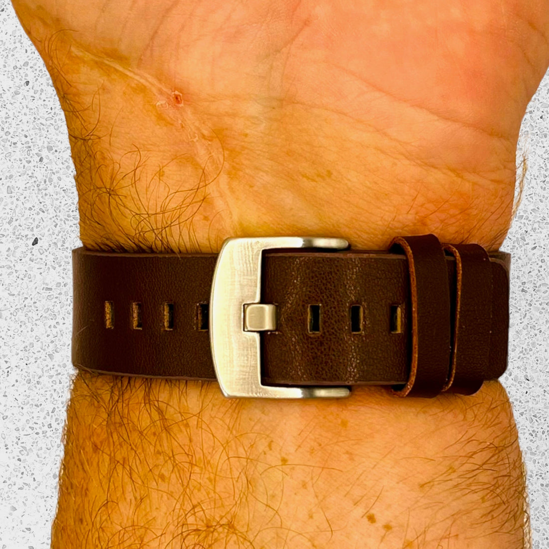 brown-silver-buckle-ryze-flex-smart-watch-watch-straps-nz-leather-watch-bands-aus