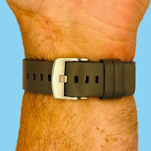 grey-silver-buckle-ticwatch-gth-watch-straps-nz-leather-watch-bands-aus