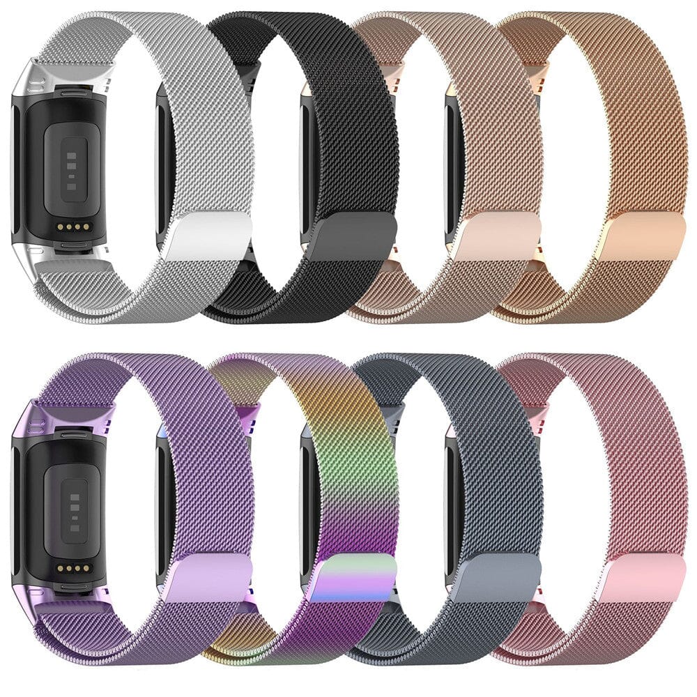Cinturino Sostitutivo Per Fitbit Charge 2 - Nero E Pesca - Fascia Fitness Con Fibbia Sgancio Rapido