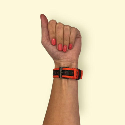 orange-samsung-galaxy-watch-5-(40-44mm)-watch-straps-nz-nylon-and-leather-watch-bands-aus