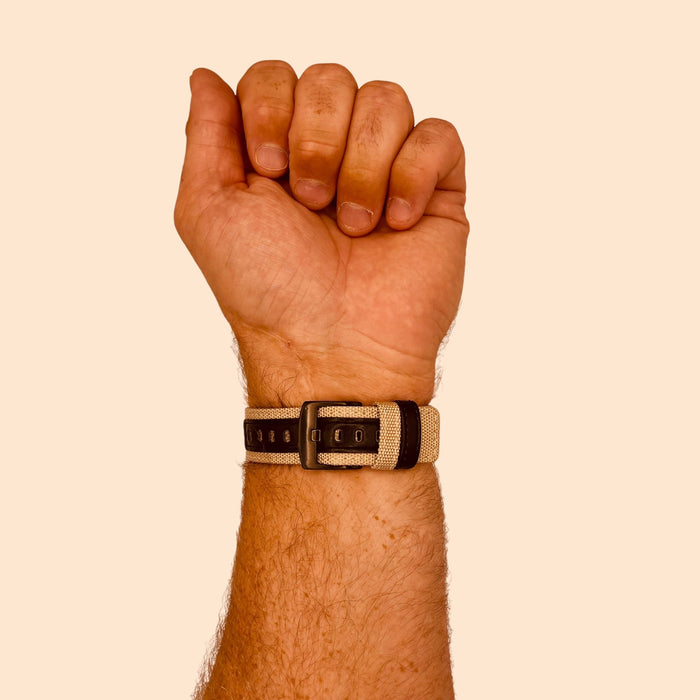 khaki-garmin-forerunner-955-watch-straps-nz-nylon-and-leather-watch-bands-aus