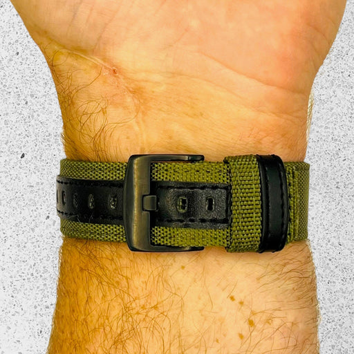 green-samsung-galaxy-watch-5-(40-44mm)-watch-straps-nz-nylon-and-leather-watch-bands-aus