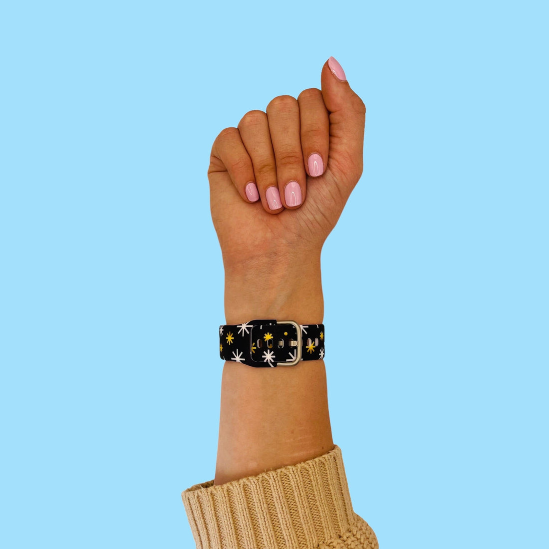 yellow-stars-garmin-forerunner-265-watch-straps-nz-pattern-straps-watch-bands-aus-808401