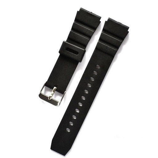 Black Silicone Watch Straps Compatible with the Casio 22mm Range NZ