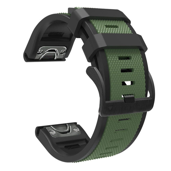 army-green-garmin-epix-(gen-2)-watch-straps-nz-dual-colour-sports-watch-bands-aus