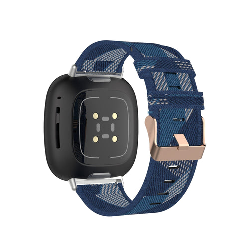 blue-pattern-ticwatch-e3-watch-straps-nz-canvas-watch-bands-aus