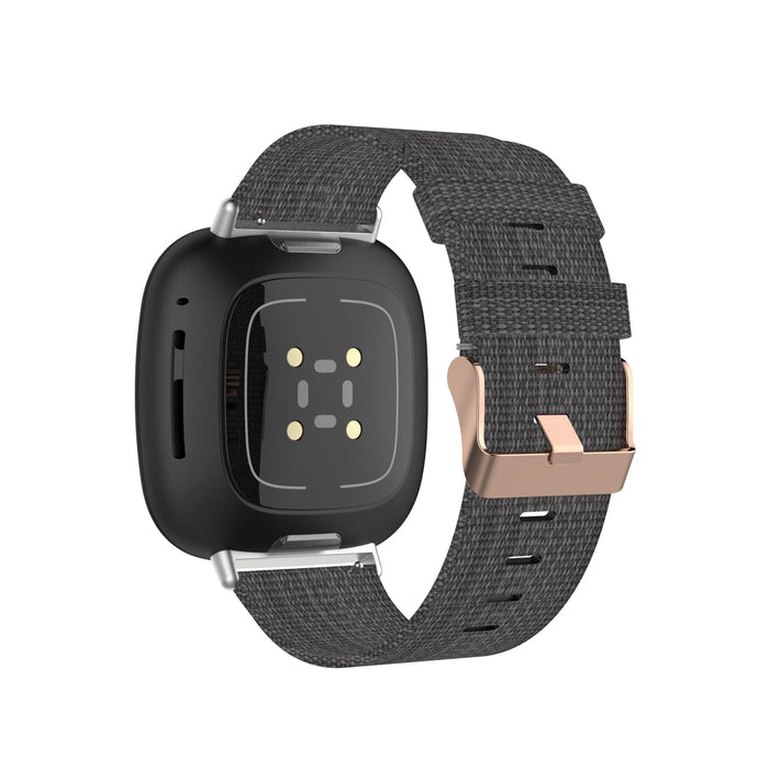 fitbit-sense-watch-straps-nz-versa-3-canvas-watch-bands-aus-charcoal
