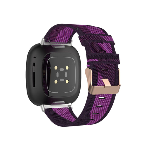 purple-pattern-fitbit-charge-5-watch-straps-nz-canvas-watch-bands-aus