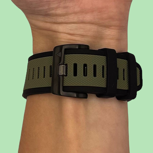 army-green-garmin-forerunner-955-watch-straps-nz-dual-colour-sports-watch-bands-aus