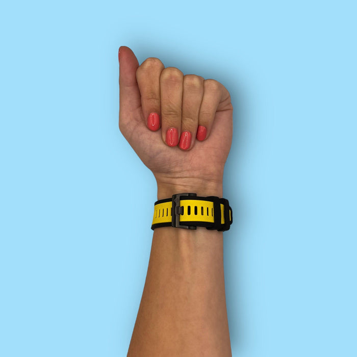 yellow-garmin-forerunner-955-watch-straps-nz-dual-colour-sports-watch-bands-aus