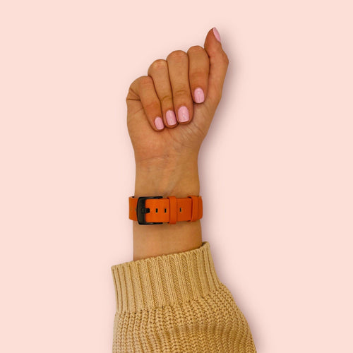 orange-black-buckle-3plus-vibe-smartwatch-watch-straps-nz-leather-watch-bands-aus