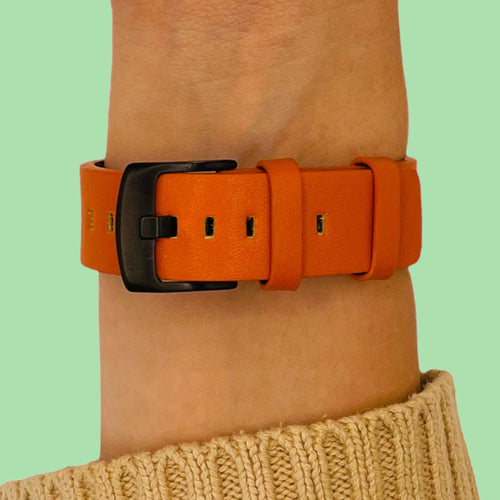 orange-black-buckle-fitbit-charge-6-watch-straps-nz-leather-watch-bands-aus