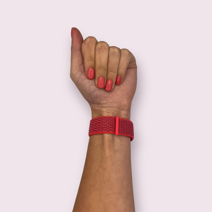 rose-red-garmin-fenix-6-watch-straps-nz-nylon-sports-loop-watch-bands-aus