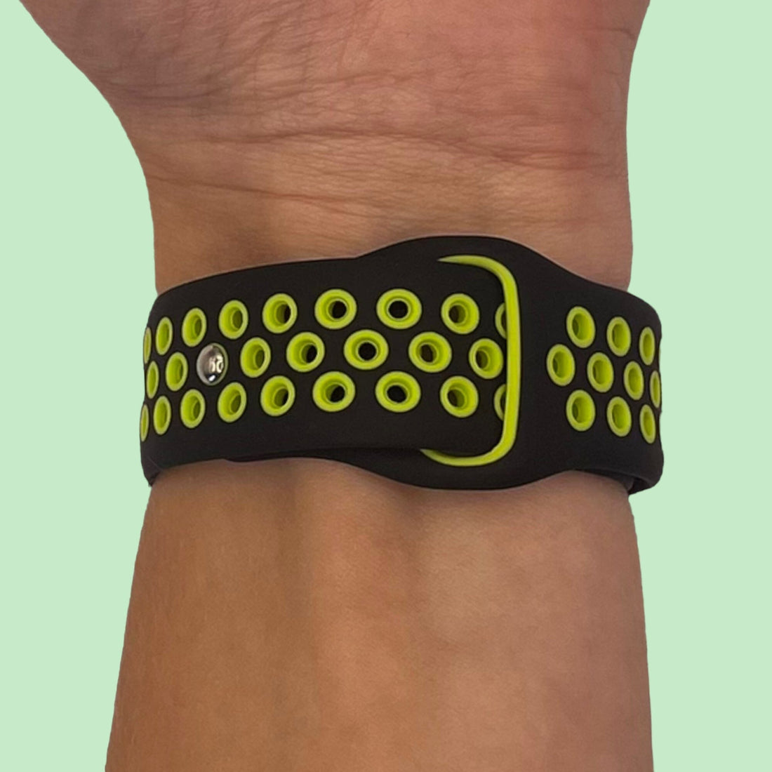 black-green-samsung-galaxy-watch-4-classic-(42mm-46mm)-watch-straps-nz-silicone-sports-watch-bands-aus-804101