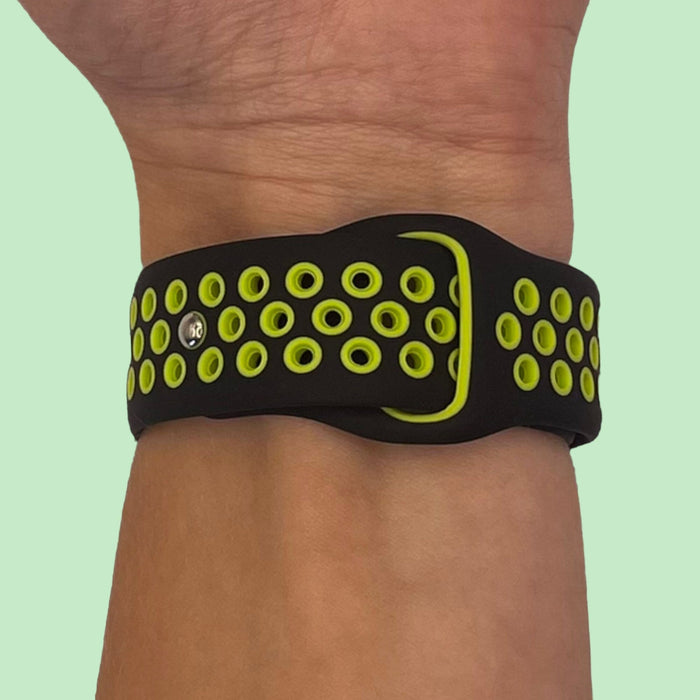 black-green-garmin-vivomove-3-watch-straps-nz-silicone-sports-watch-bands-aus
