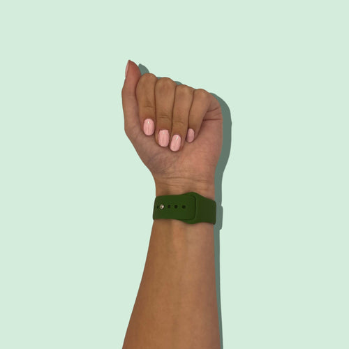 army-green-huawei-watch-gt2e-watch-straps-nz-silicone-button-watch-bands-aus