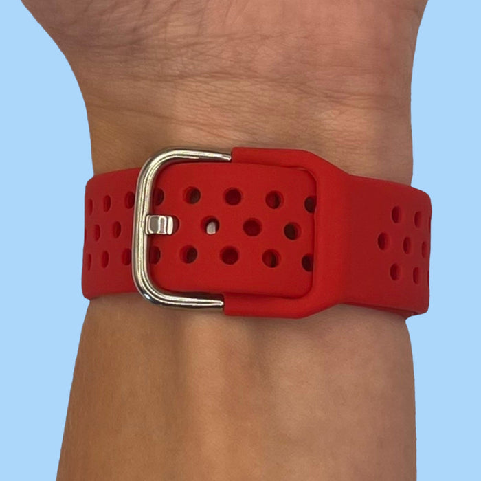 red-ticwatch-e-c2-watch-straps-nz-silicone-sports-watch-bands-aus