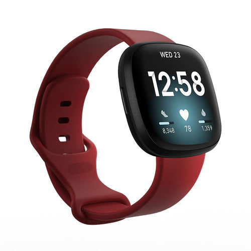 fitbit-sense-watch-straps-nz-versa-3-silicone-watch-bands-aus-blood-red