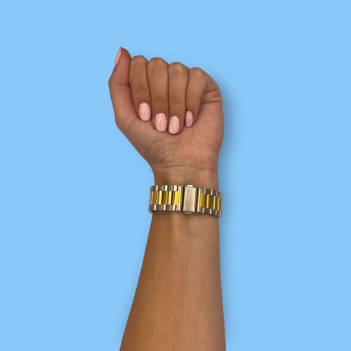 silver-gold-metal-xiaomi-redmi-watch-3-active-watch-straps-nz-stainless-steel-link-watch-bands-aus