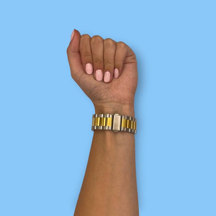 silver-gold-metal-xiaomi-redmi-watch-3-active-watch-straps-nz-stainless-steel-link-watch-bands-aus