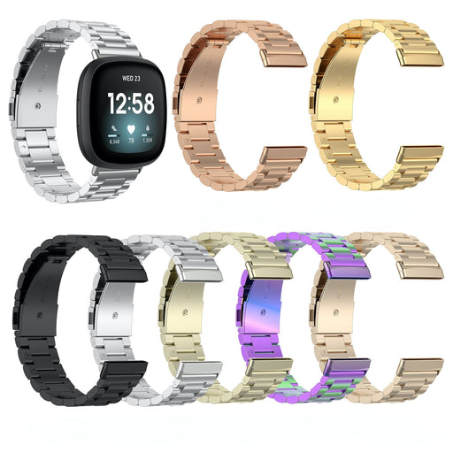 Stainless Steel Link Metal Watch Straps NZ compatible with the Fitbit Versa 3 and Fitbit Sense Watch Bands Aus