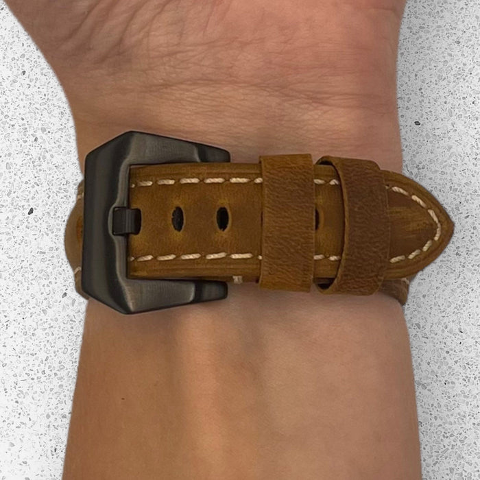 dark-brown-black-buckle-huawei-gt-42mm-watch-straps-nz-retro-leather-watch-bands-aus