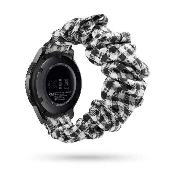 gingham-black-and-white-huawei-watch-gt2-pro-watch-straps-nz-scrunchies-watch-bands-aus
