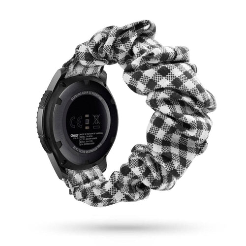 gingham-black-and-white-huawei-watch-fit-watch-straps-nz-scrunchies-watch-bands-aus