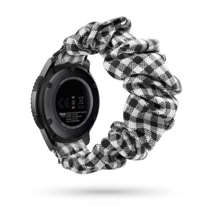 gingham-black-and-white-polar-ignite-watch-straps-nz-scrunchies-watch-bands-aus