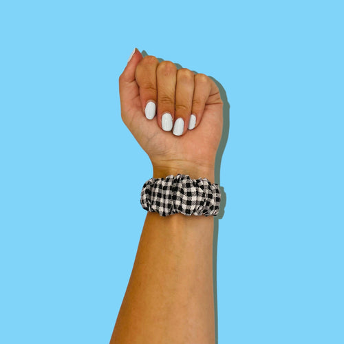 gingham-black-and-white-ticwatch-gtx-watch-straps-nz-scrunchies-watch-bands-aus