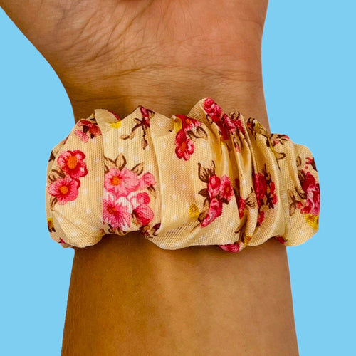 pink-flower-huawei-honor-s1-watch-straps-nz-scrunchies-watch-bands-aus