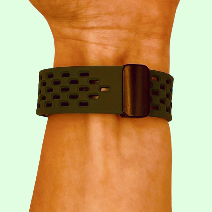 army-green-magnetic-sports-garmin-venu-2-plus-watch-straps-nz-ocean-band-silicone-watch-bands-aus