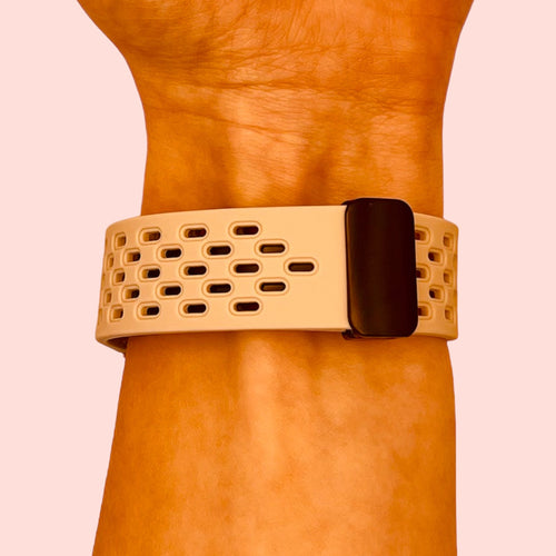 cream-magnetic-sports-kogan-active+-smart-watch-watch-straps-nz-ocean-band-silicone-watch-bands-aus