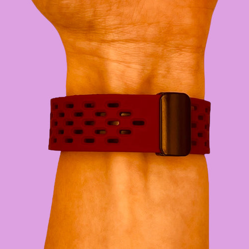 maroon-magnetic-sports-garmin-approach-s42-watch-straps-nz-ocean-band-silicone-watch-bands-aus