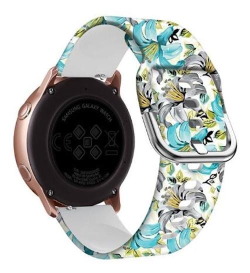flowers-white-garmin-vivomove-hr-hr-sports-watch-straps-nz-pattern-straps-watch-bands-aus-804406