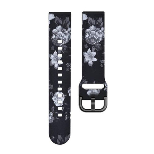 black-white-garmin-forerunner-265s-watch-straps-nz-pattern-straps-watch-bands-aus