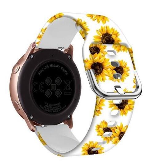 sunflowers-white-3plus-vibe-smartwatch-watch-straps-nz-pattern-straps-watch-bands-aus
