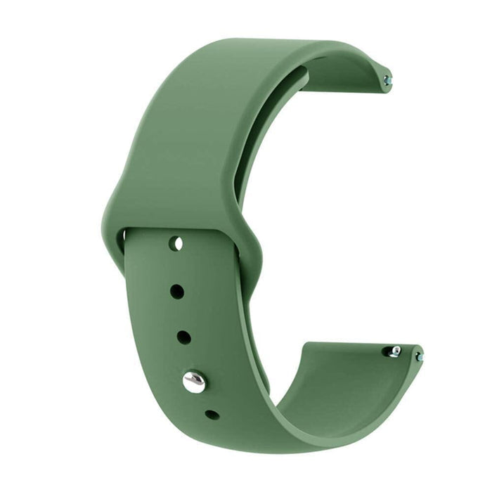 olive-samsung-galaxy-watch-6-classic-(43mm)-watch-straps-nz-silicone-button-watch-bands-aus