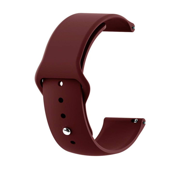 maroon-huawei-watch-2-pro-watch-straps-nz-silicone-button-watch-bands-aus