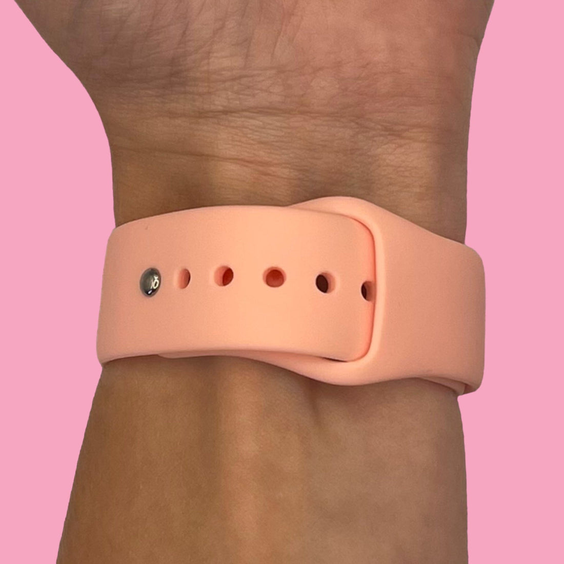 peach-garmin-18mm-range-watch-straps-nz-silicone-button-watch-bands-aus