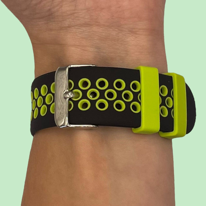 black-green-ticwatch-s-s2-watch-straps-nz-silicone-sports-watch-bands-aus