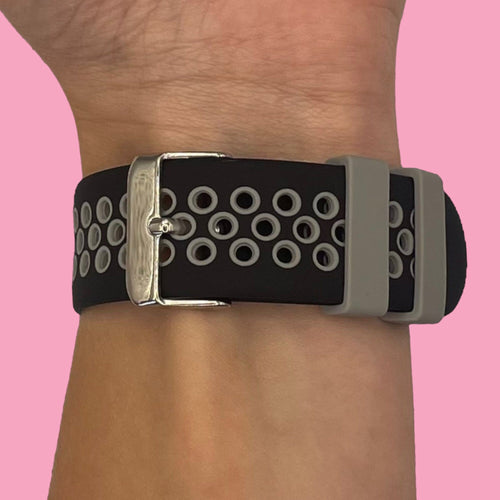 black-grey-ticwatch-gtx-watch-straps-nz-silicone-sports-watch-bands-aus