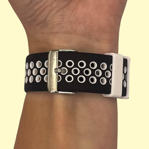black-white-ticwatch-pro,-pro-s,-pro-2020-watch-straps-nz-silicone-sports-watch-bands-aus