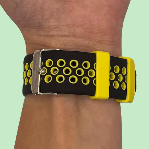 black-yellow-ticwatch-s-s2-watch-straps-nz-silicone-sports-watch-bands-aus