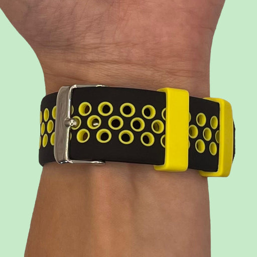 black-yellow-amazfit-22mm-range-watch-straps-nz-silicone-sports-watch-bands-aus